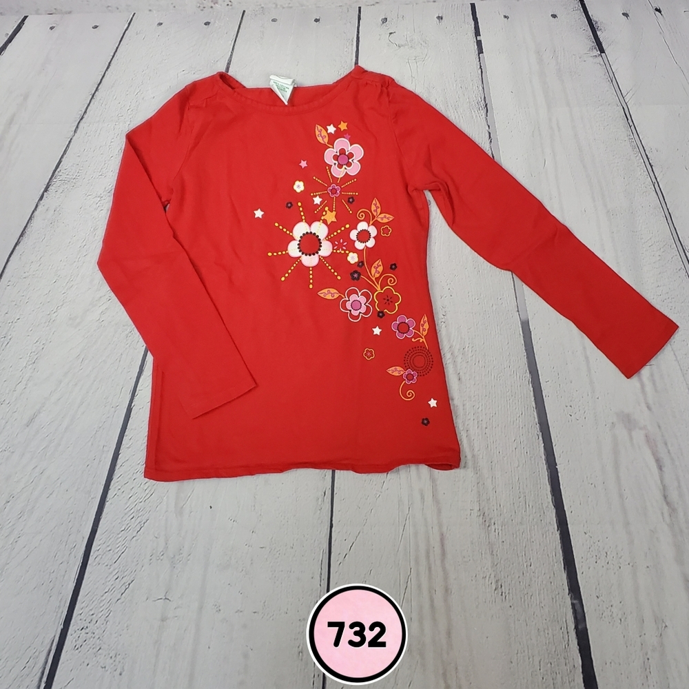 circo medium girls red long sleeve tee